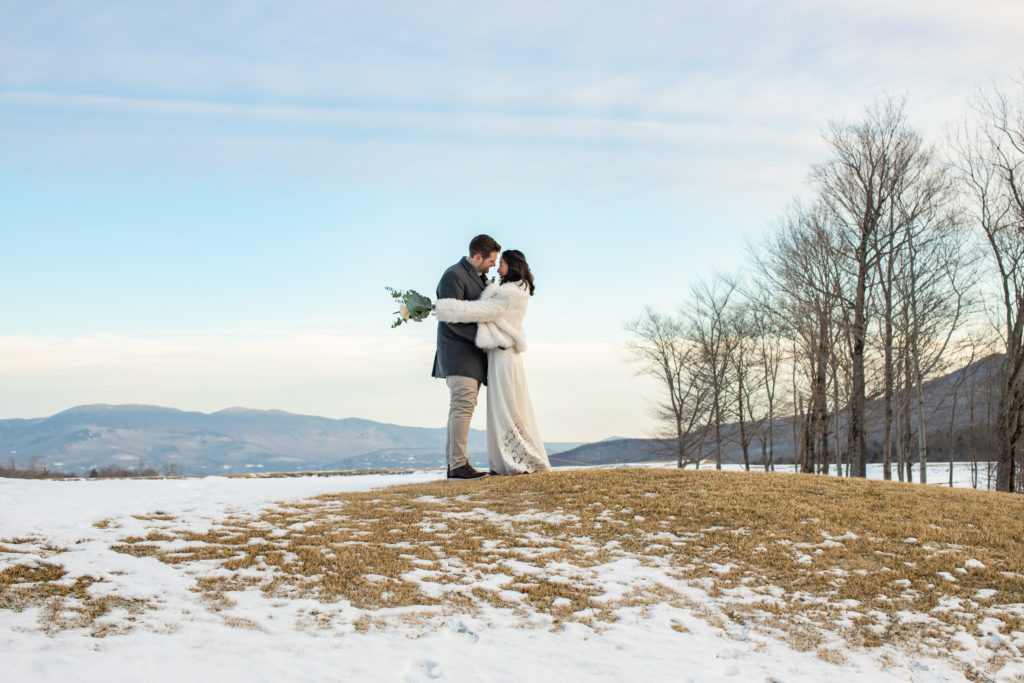 Elopement Vermont Photographer - Stowe Winter Wedding